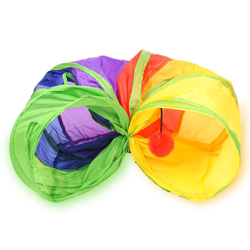 Cat Tunnel Toy – Collapsible Play Tube for Indoor Cats & Kittens