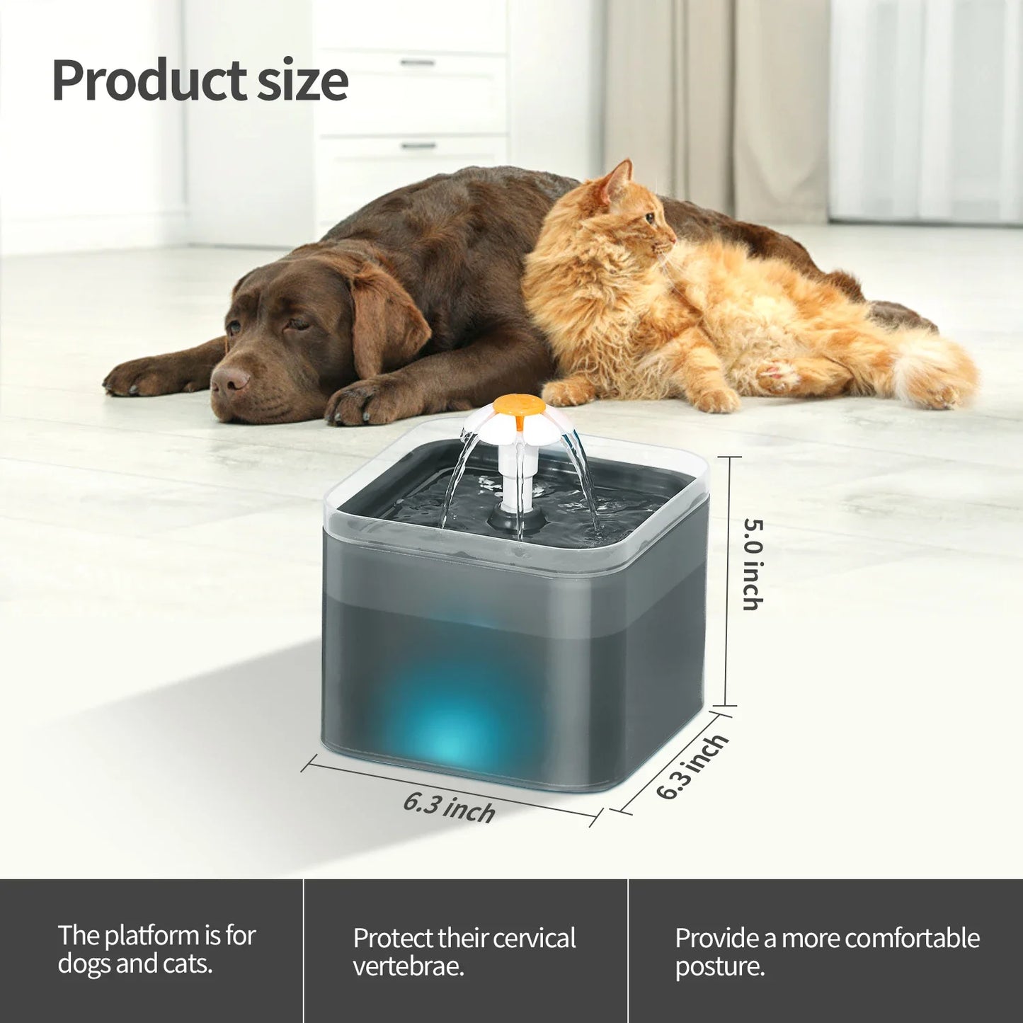 Pet Water Fountain – Silent, LED & Automatic Fresh Water Dispenser