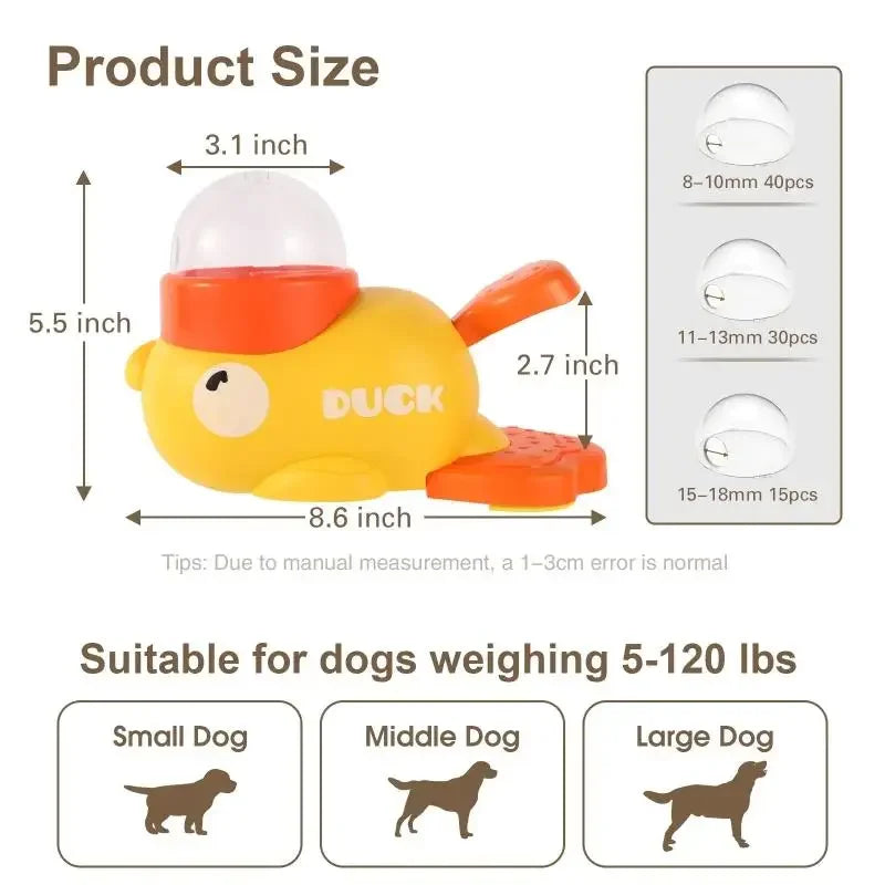 Interactive Dog Toy & Food Dispenser – 2-in-1 Duck Design