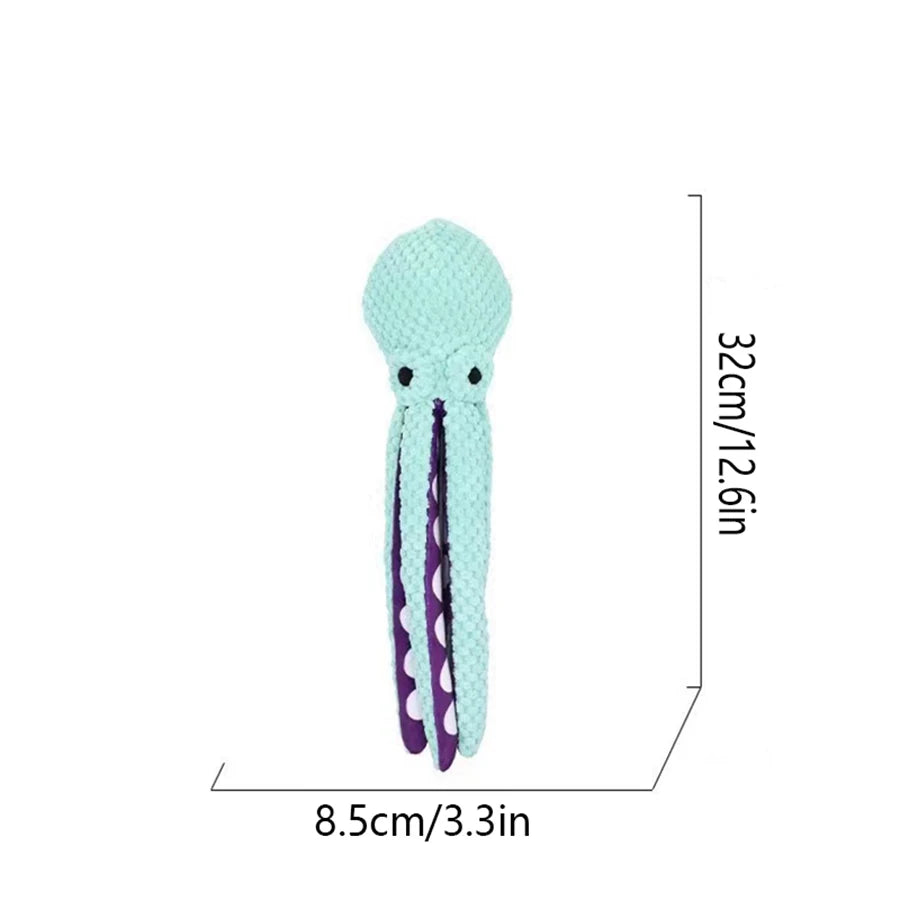Dog Plush Octopus Toy – Squeaky, Durable & Fun Chew Toy for All Breeds