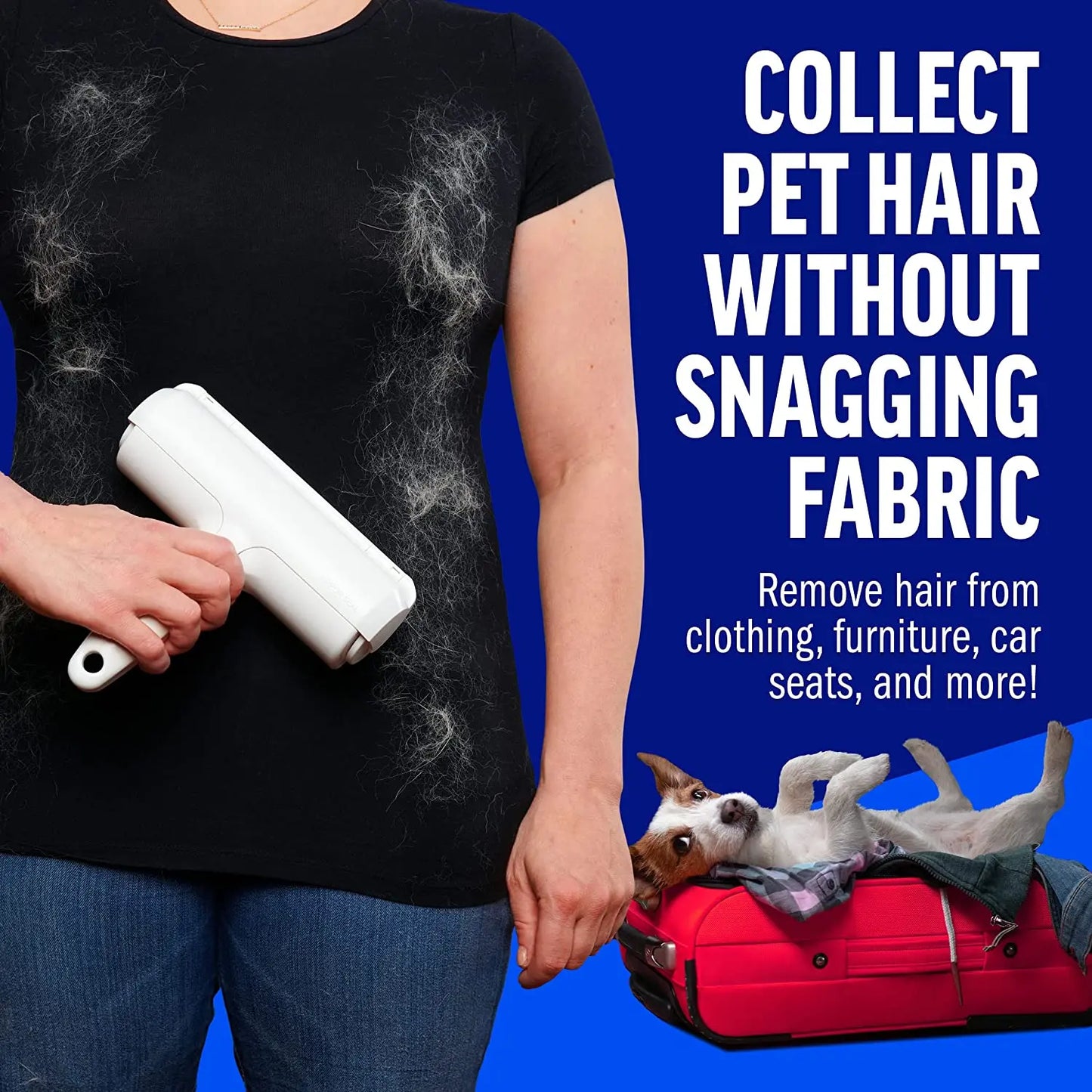 Pet Hair Remover Roller – Self-Cleaning & Reusable