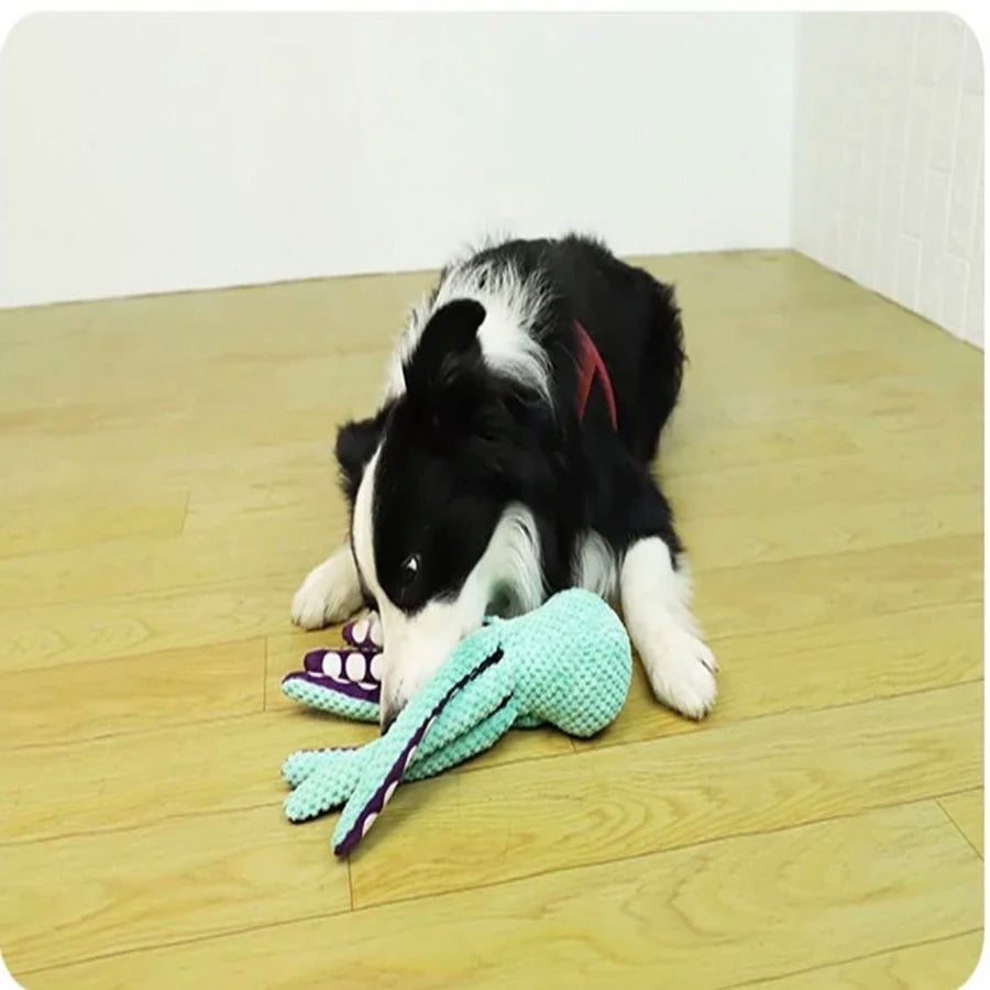 Dog Plush Octopus Toy – Squeaky, Durable & Fun Chew Toy for All Breeds