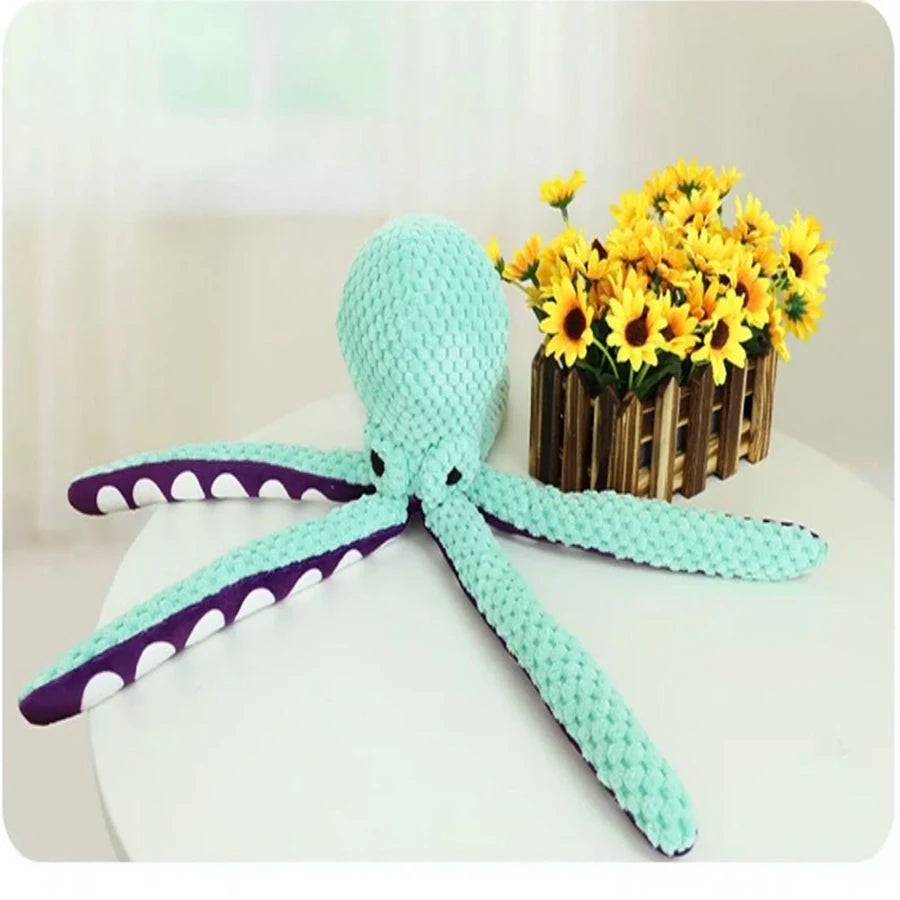 Dog Plush Octopus Toy – Squeaky, Durable & Fun Chew Toy for All Breeds