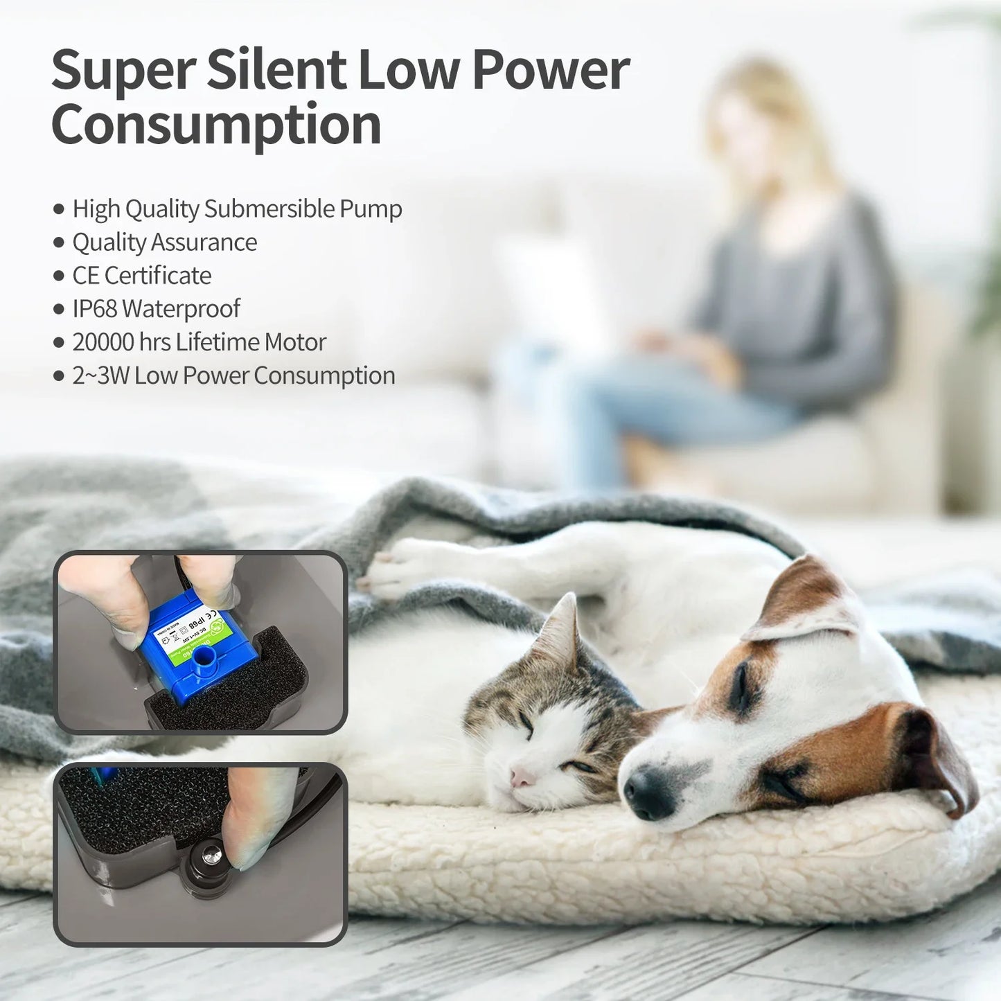 Pet Water Fountain – Silent, LED & Automatic Fresh Water Dispenser