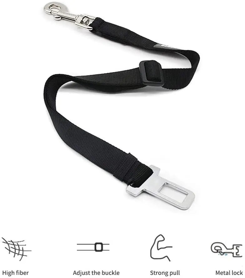 Adjustable Dog Car Seat Belt – Safety & Comfort for Pets