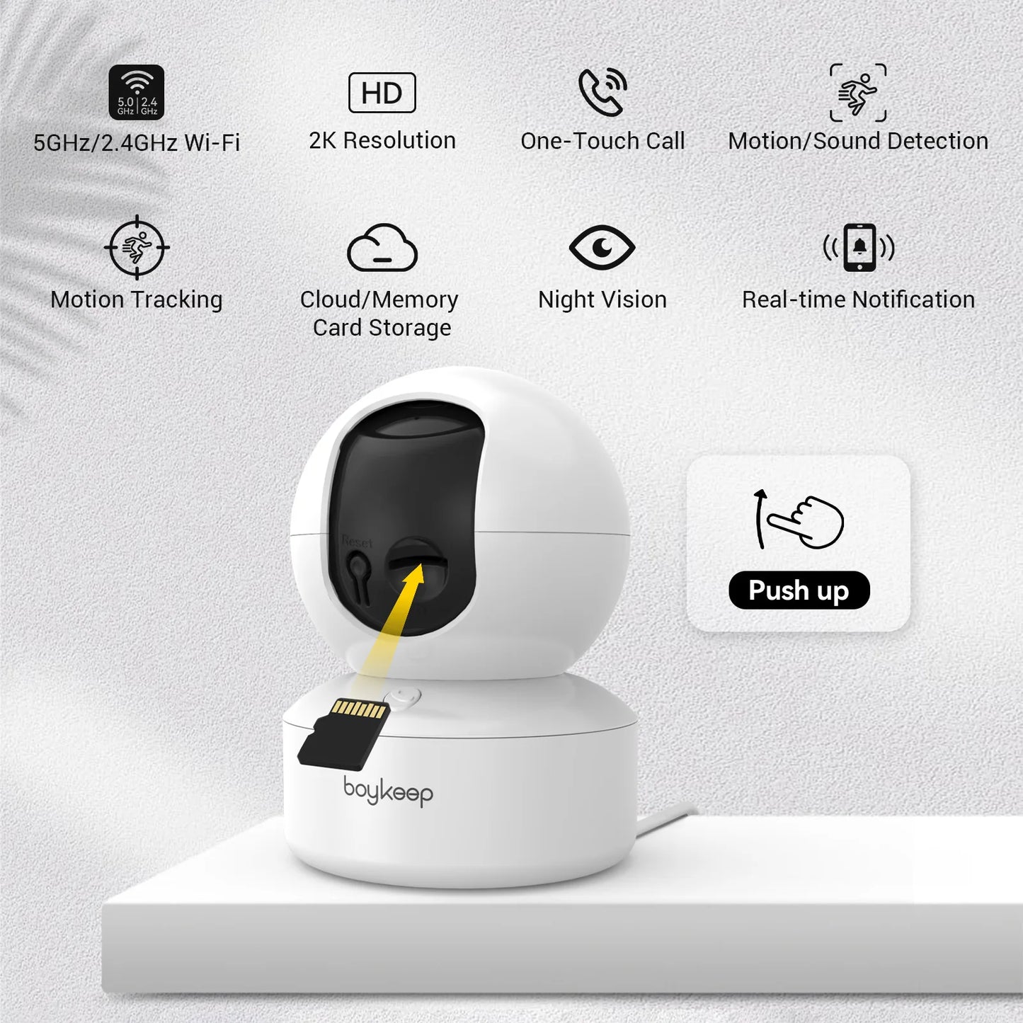 Smart Pet Camera – 2K WiFi with Night Vision & Two-Way Audio