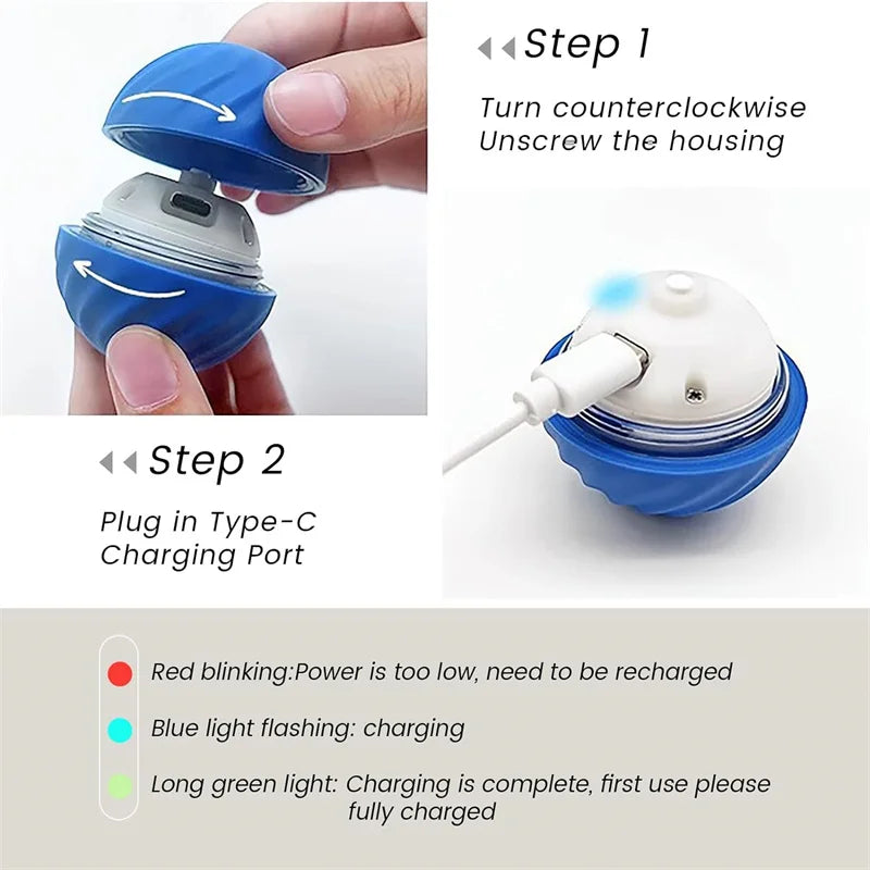 Smart Dog Toy Ball – Interactive, Rechargeable & Fun for Pets