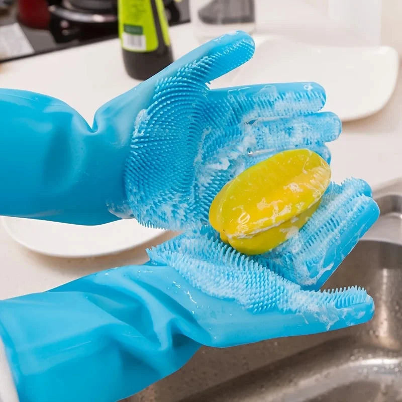 Pet Grooming & Bathing Glove – Silicone Deshedding Brush for Dogs & Cats