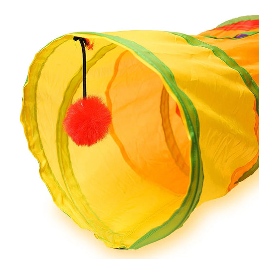 Cat Tunnel Toy – Collapsible Play Tube for Indoor Cats & Kittens