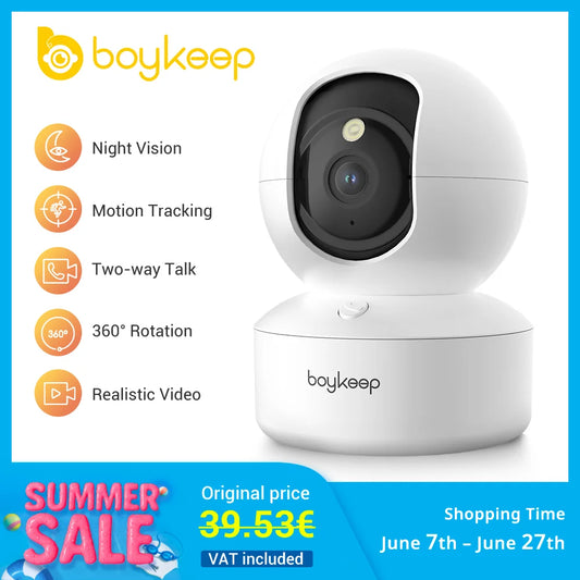 Smart Pet Camera – 2K WiFi with Night Vision & Two-Way Audio