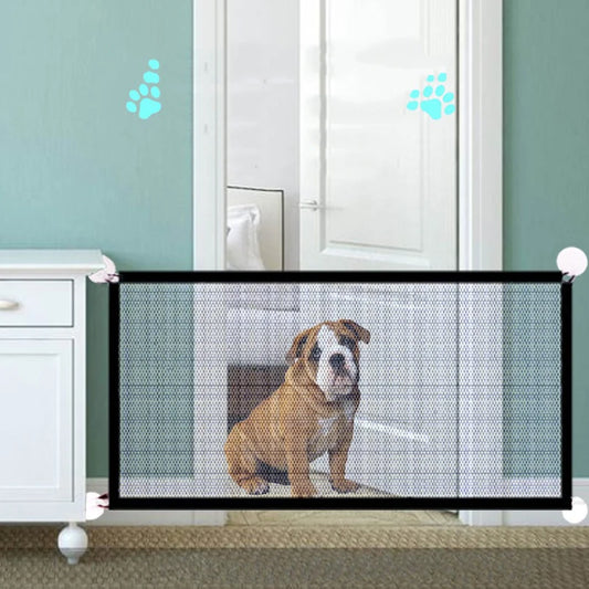 Magic Pet Safety Mesh Gate – Foldable Indoor Barrier for Dogs & Cats