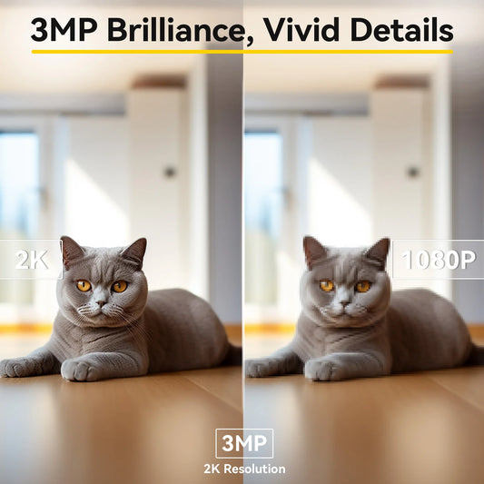 Smart Pet Camera – 2K WiFi with Night Vision & Two-Way Audio